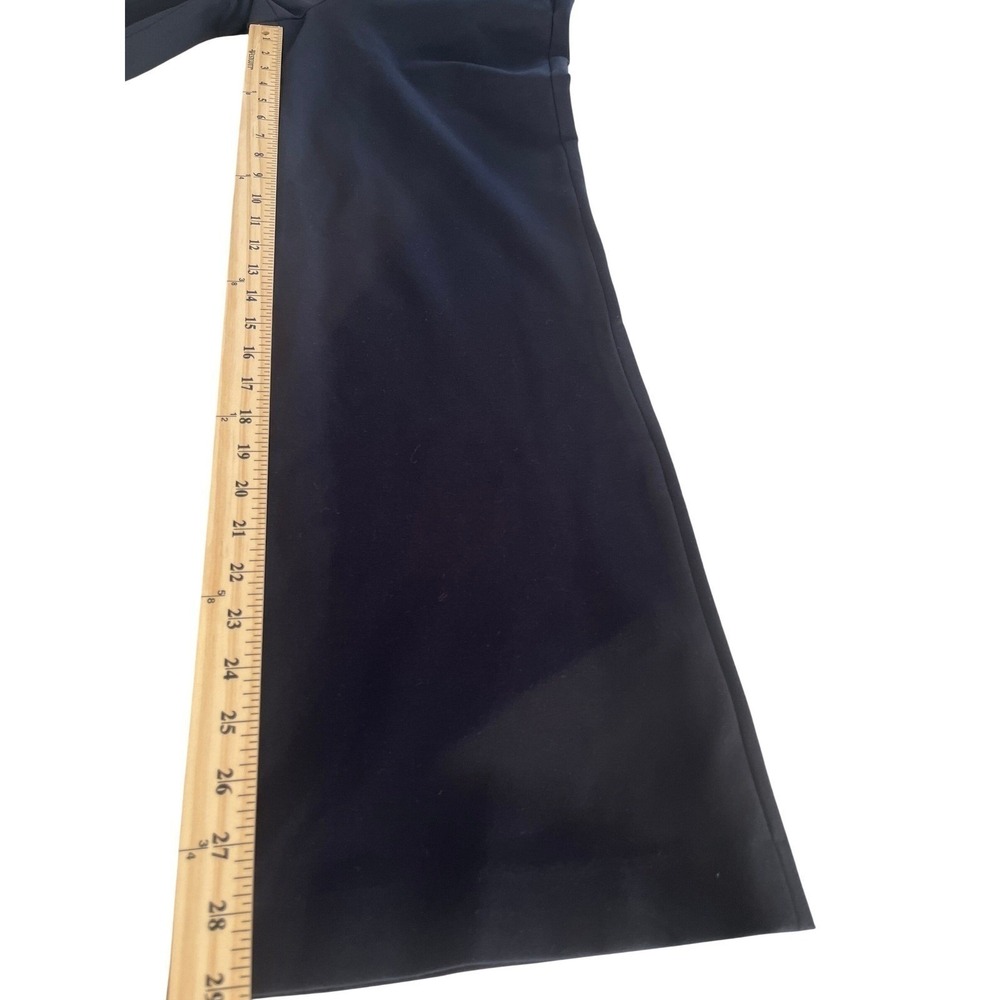 Quince Navy Blue Ultra Stretch Ponte Trouser Wide Leg Pants S W27 High Waisted - Picture 9 of 16